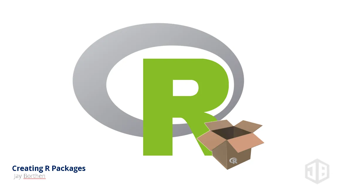 Title slide from a presentation on creating R packages